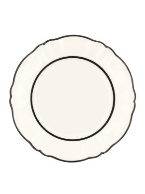 Ornate Flat Plate with double black rim