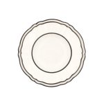 Ornate Flat Plate with double black rim