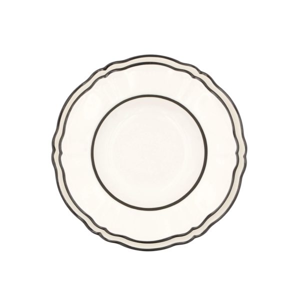 Ornate Flat Plate with double black rim