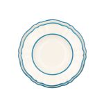 Deep Plate Decorated with double thread Light Blue