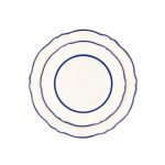 Ornate Fruit Plate with Double Blue Thread