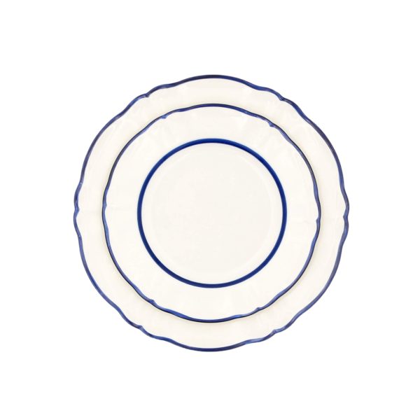 Ornate Fruit Plate with Double Blue Thread