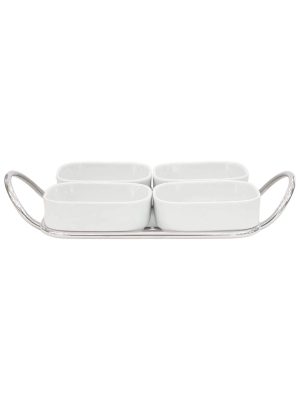 Four-compartment Porcelain Baking Dish