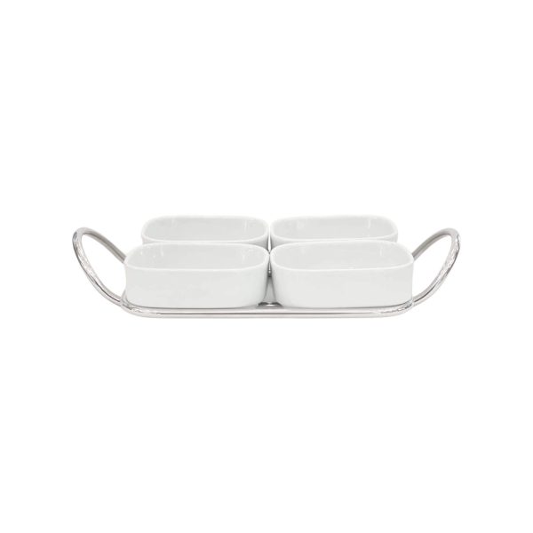 Four-compartment Porcelain Baking Dish
