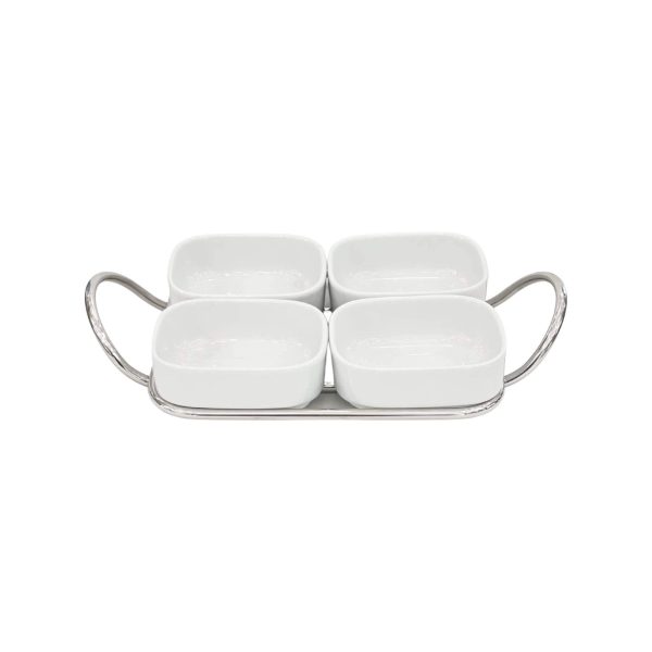 Four-compartment Porcelain Baking Dish