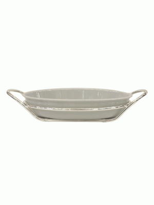 Large Oval Porcelain Baking Dish