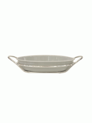 Medium Oval Porcelain Baking Dish