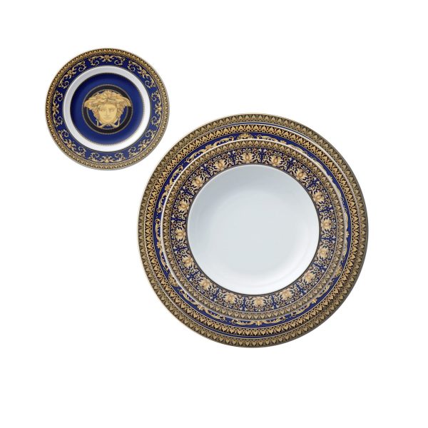 Piatto frutta Medusa blu
