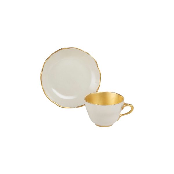 Tazza caffè con piatto Principessa avorio