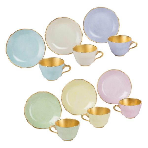Tazza caffè con piatto Principessa giallo
