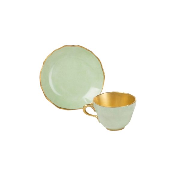 Tazza caffè con piatto Principessa verde