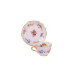 Tazza caffè con piatto Flora rosa