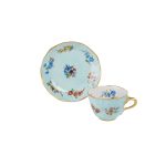 Tazza caffè con piatto Flora turchese