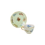 Tazza caffè con piatto Flora verde