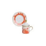 Tazza caffè con piatto e coperchio Paesaggio arancione