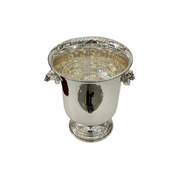 Silver Alloy Champagne Bucket with Grape Handles