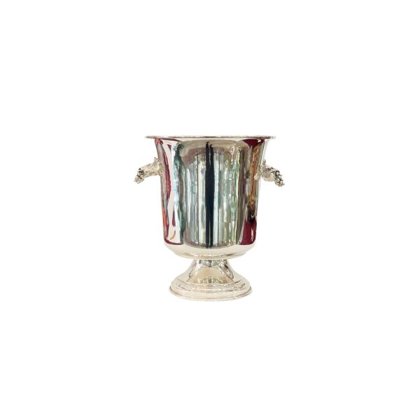 Silver Alloy Champagne Bucket with Grape Handles