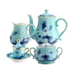 Tazza caffè con piatto e coperchio Iris Oriente Italiano