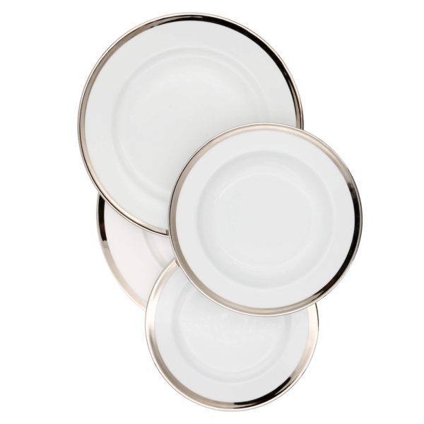 Thin-Rimmed Fruit Plate with Platinum Band