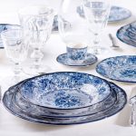Vassoio rotondo Old England Blu