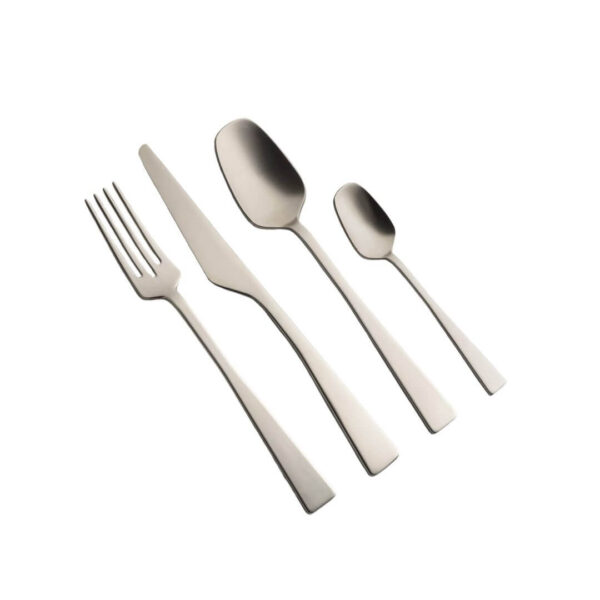 Set Posate 4 Pezzi Acciaio Zest Champagne