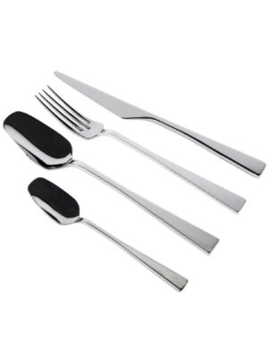 4-Piece Polished Steel Cutlery Set Zest