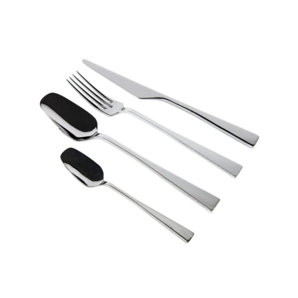 4-Piece Polished Steel Cutlery Set Zest