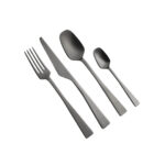 Set Posate 4 Pezzi Acciaio Zest Nero