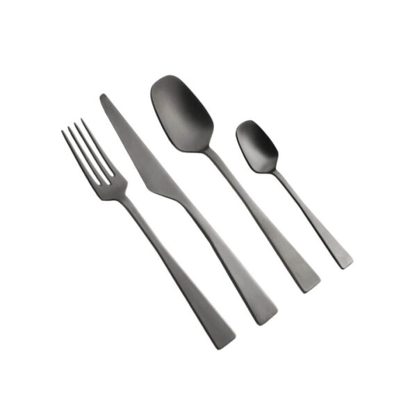 Set Posate 4 Pezzi Acciaio Zest Nero