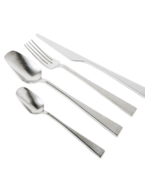 4-Piece Cutlery Set Zest Stone Washed Steel