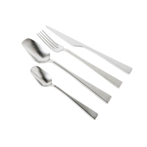 4-Piece Cutlery Set Zest Stone Washed Steel