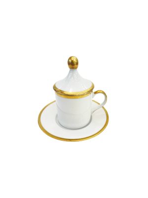 Coffee Cup with Gold Wire Lid