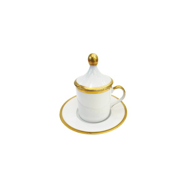 Coffee Cup with Gold Wire Lid