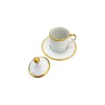 Coffee Cup with Gold Wire Lid