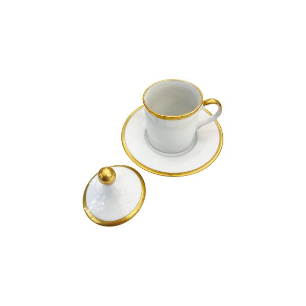 Coffee Cup with Gold Wire Lid