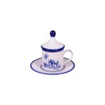 Coffee cup with saucer and lid Elephant