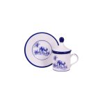 Coffee cup with saucer and lid Elephant