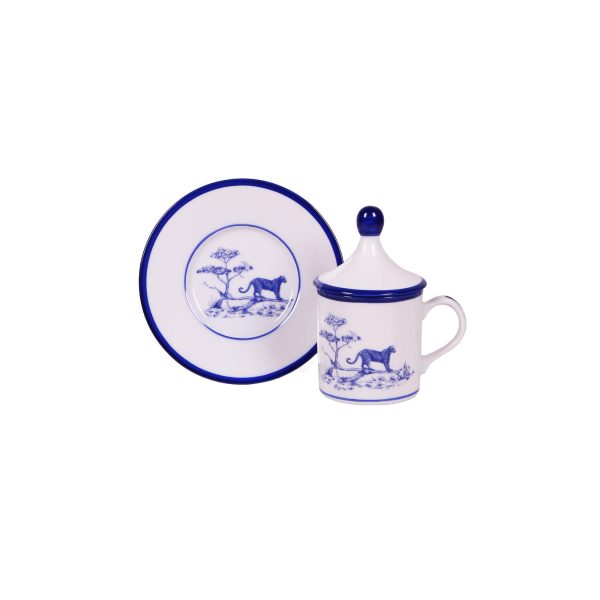 Coffee cup with saucer and lid Jaguar