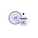 Coffee cup with saucer and Leone lid