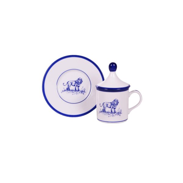Coffee cup with saucer and Leone lid