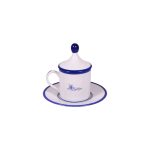 Coffee cup with saucer and Leone lid