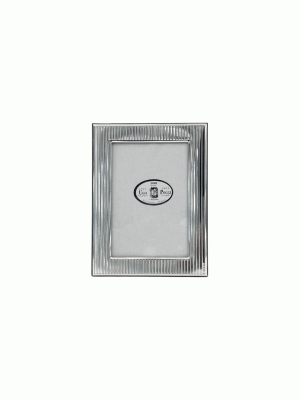 Silver Frame with Striped Decoration