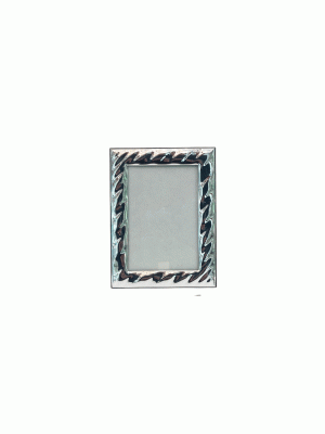 Small Silver Frame with Torchon Decoration