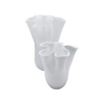 Low Opaline Glass Vase