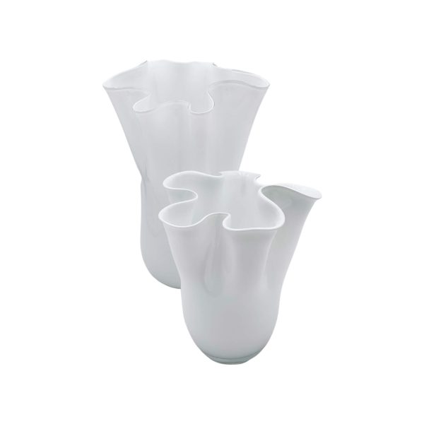 Low Opaline Glass Vase