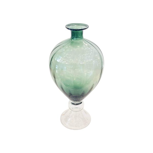 Transparent and Green Vase