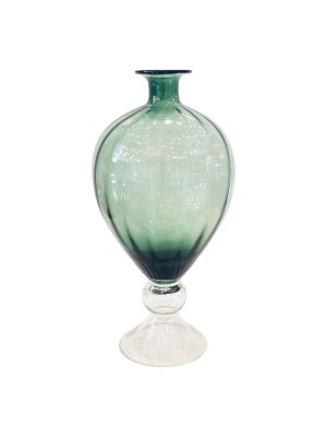 Transparent and Green Vase