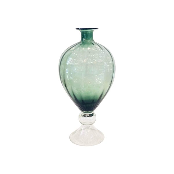 Transparent and Green Vase