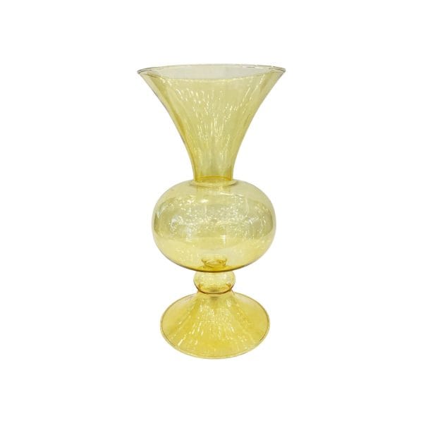 Large Yellow Glass Vase