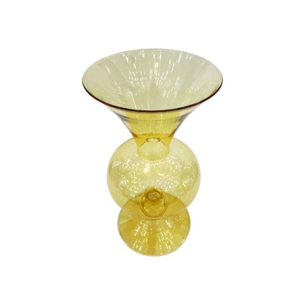 Large Yellow Glass Vase